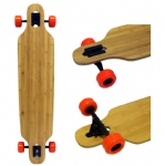 9.5 inch X 42 inch Bamboo Drop Through Longboard Complete