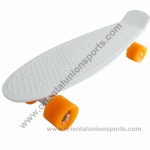 22 inch plastic skateboard WHITE