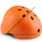 Orange skate helmet
