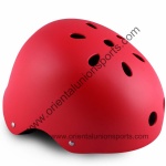 Red skate helmet